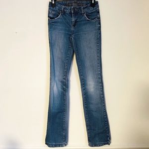 Arizona Jean Company Bootcut Jeans Juniors size 1 Long / 7.5” Rise
